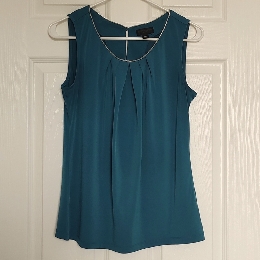 Worthington women's sleeveless turquoise top size PM